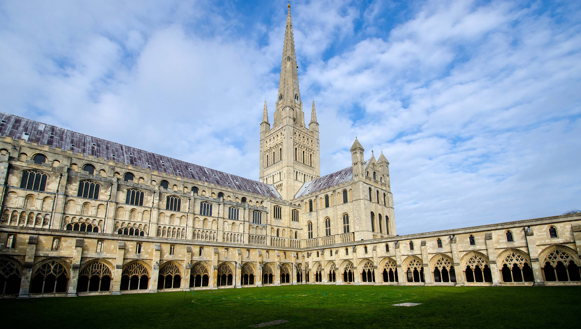 View of the impressive Norwich Cathedral