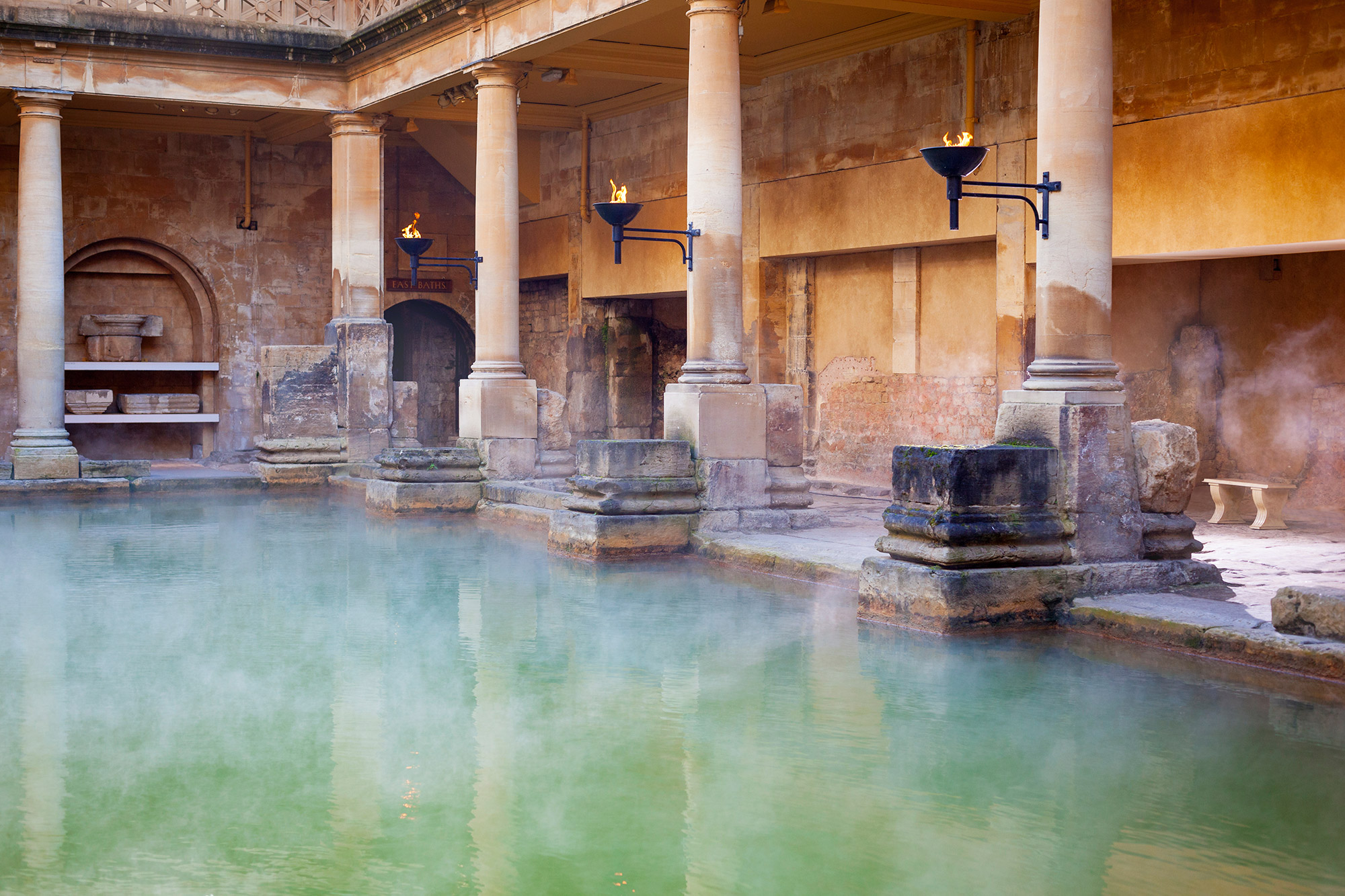 Hot baths at the Roman Bath Museum