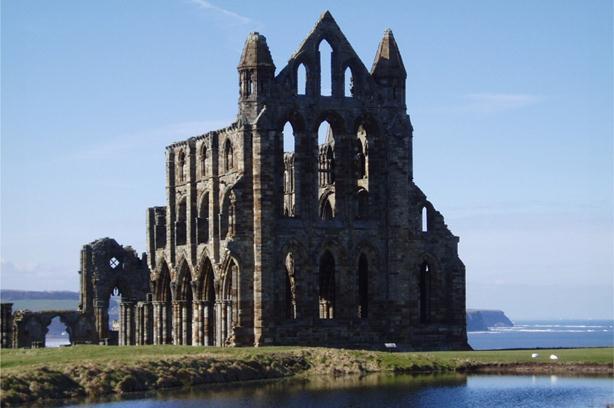 Ruins of Whitby Abbey in Yorkshire