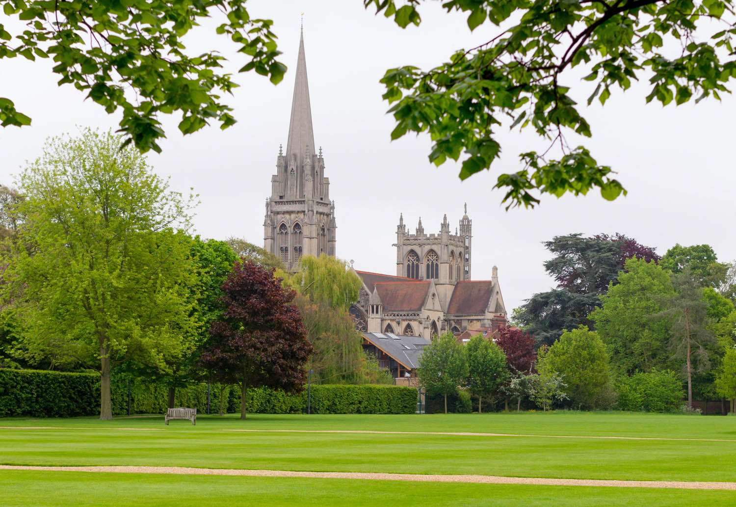 View of a Cambridgeshire church and grounds