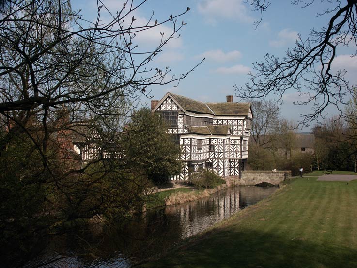 Tudor house sat next to a river