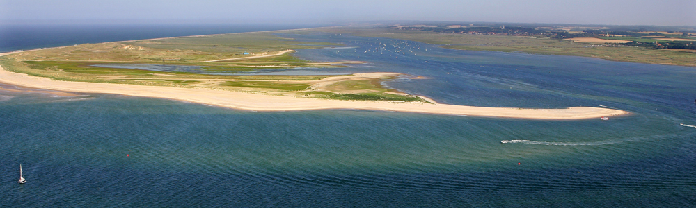 Aerial view of Norfolk beach