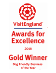 2018 National VisitEngland Award for Excellence. Dog Friendly Business - Gold