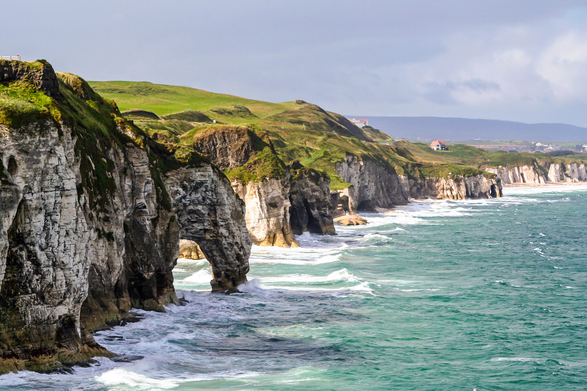 Irish coast line - cliffs meet sea