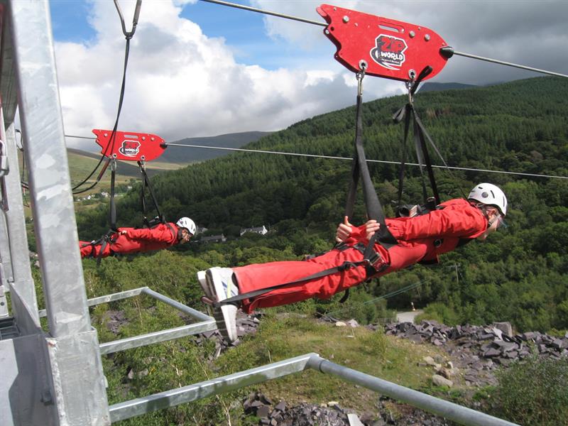 People on the Zip Wire