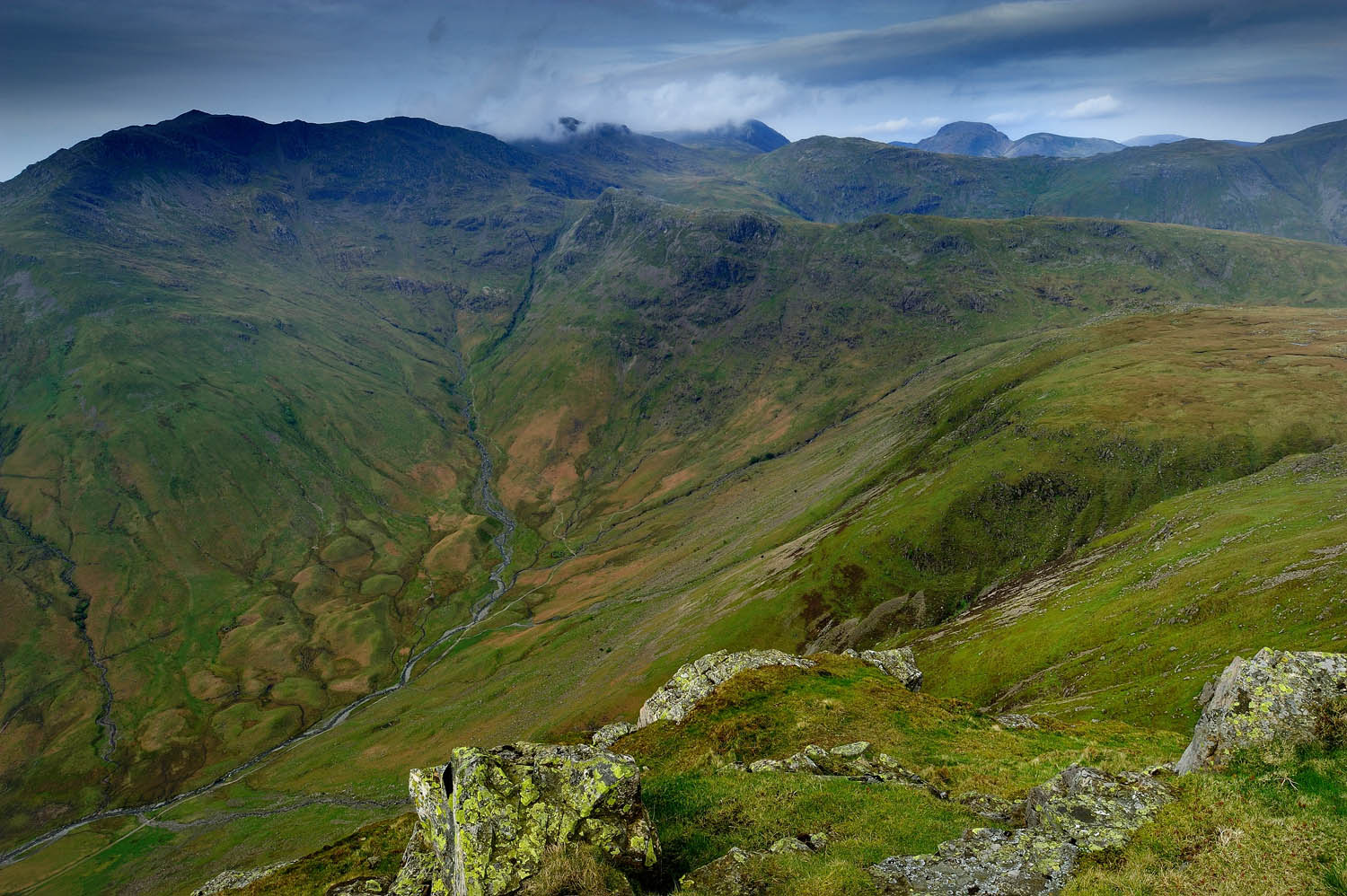 View from on top the Cumbrian mountains