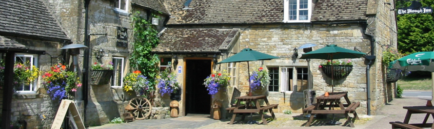 Seating outside one of the pubs in Worcestershire