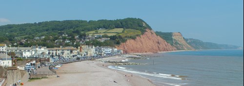 View of Sidmouth coastline