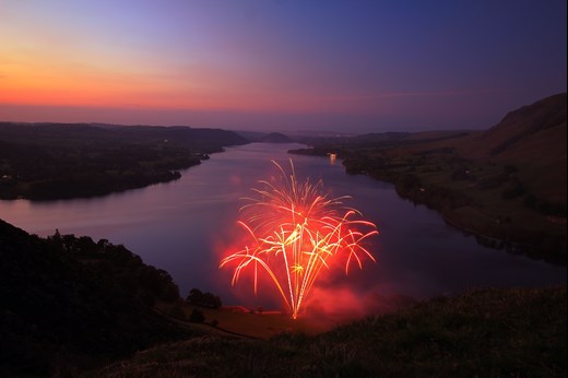 Firework display at cottage