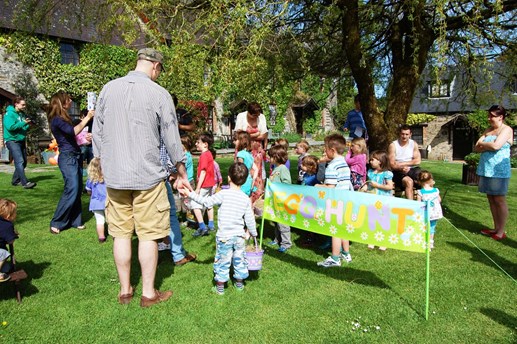 Easter egg hunt at Clydey Cottages