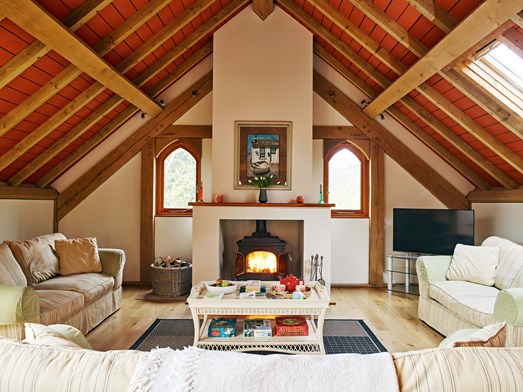 Orchard Lodge Lounge at Flear Country Cottages and Lodges, Devon