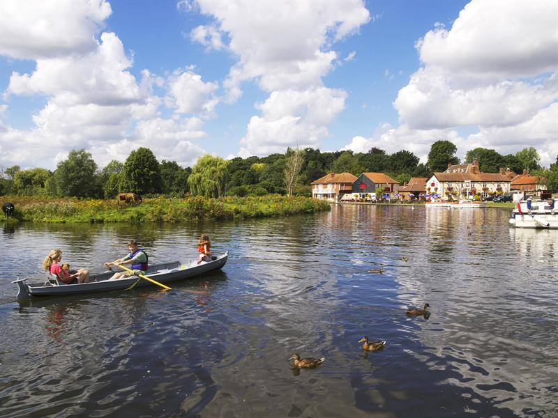 People sailing on the Norfolk Broads