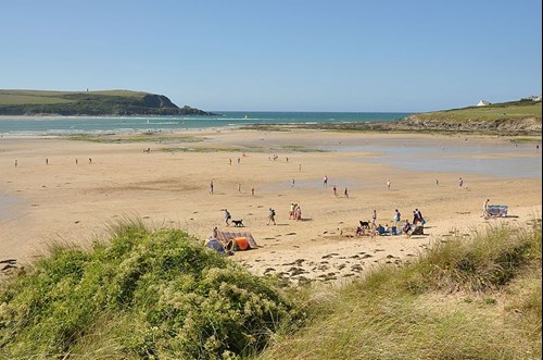 Beach at Daymer Bay in Cornwall