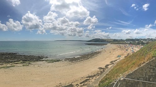 Gyllynvase beach in Falmouth, Cornwall