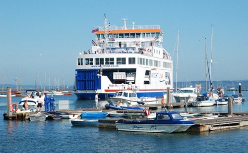 Ferry leaving Lymington for Yarmouth, IoW
