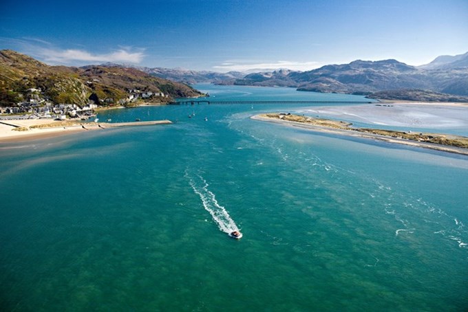View towards Barmouth Bridge. Image courtesy of VisitWales