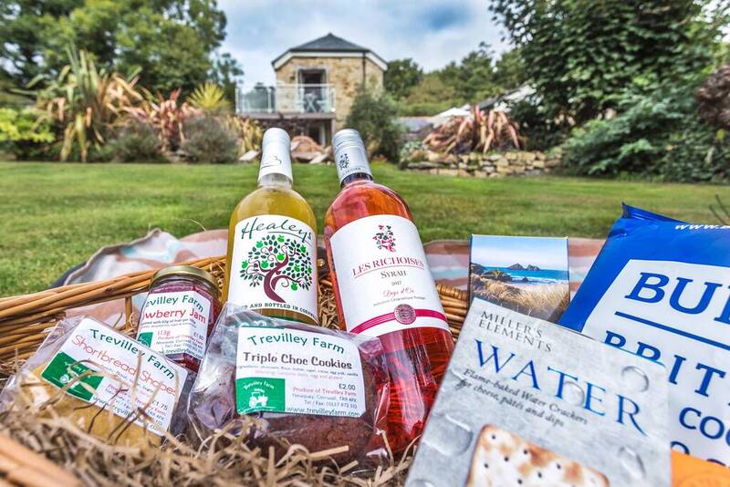 Welcome hamper filled with Cornish produce