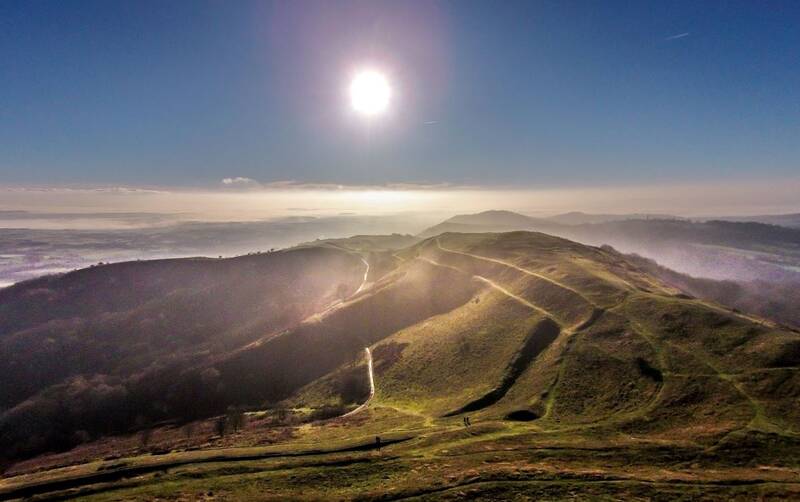 Stunning views from on top the Malvern hills