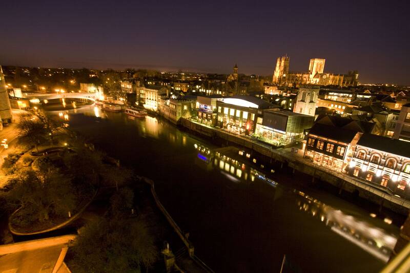 York cityscape at night