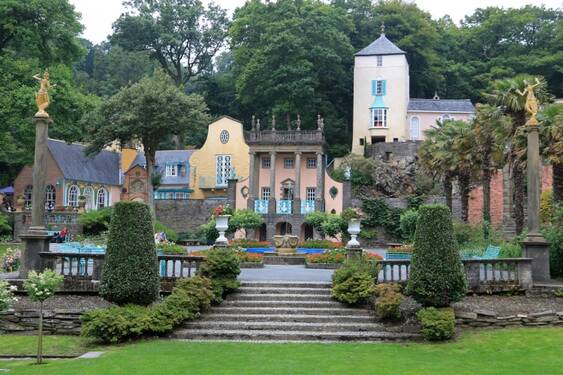 Portmeirion, a tourist village in Gwynedd, North Wales