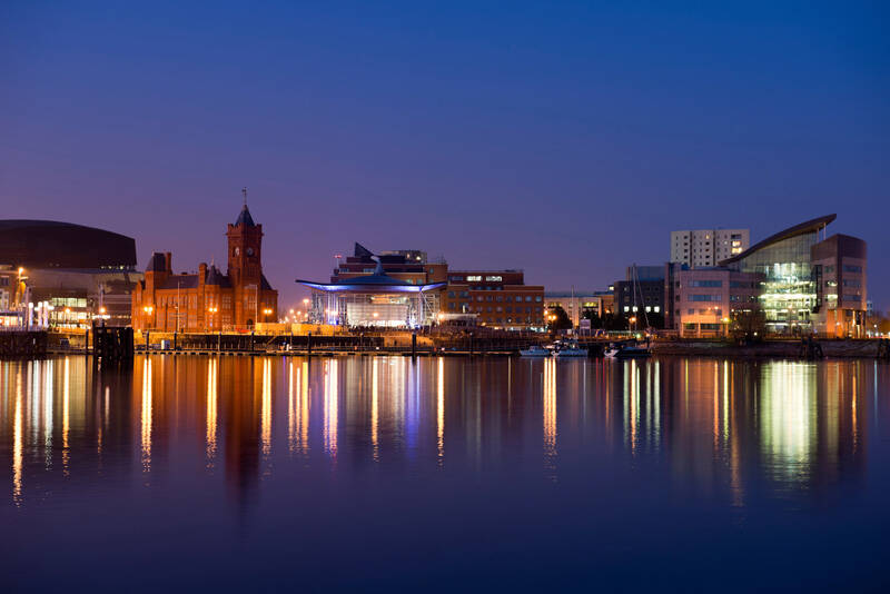 Cardiff Bay at night