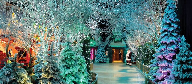 Entrance to santa's grotto