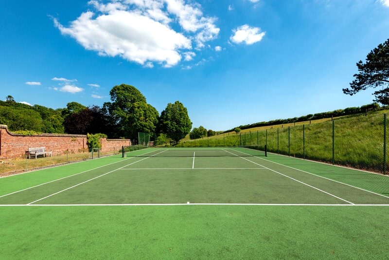 Outdoor tennis court