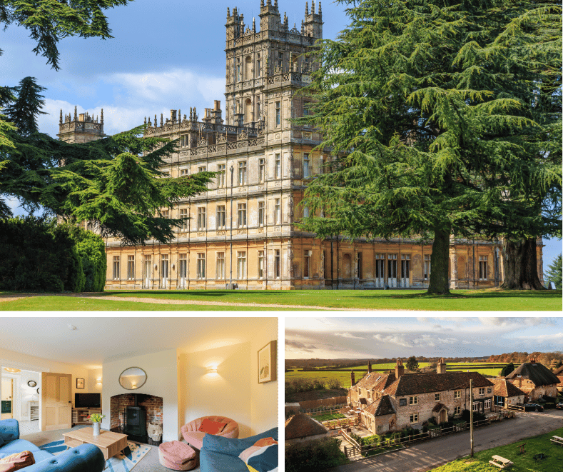 Highclere house set for Downton Abbey with nearby luxury cottages
