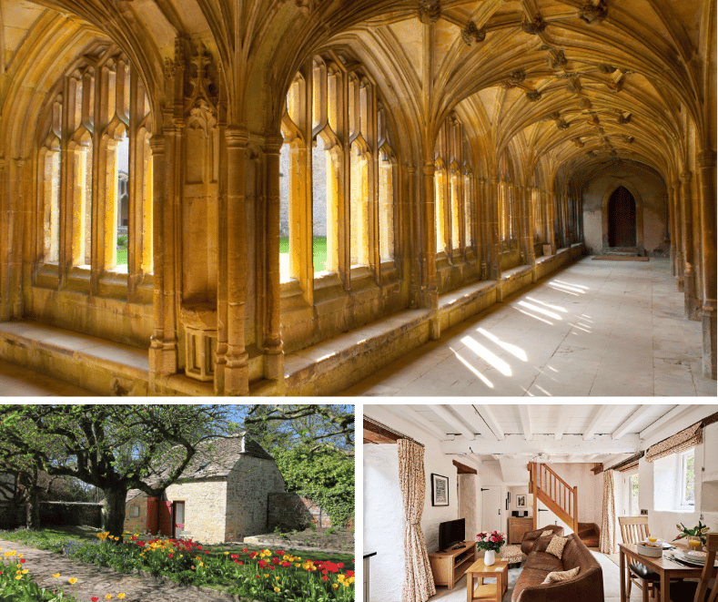 Lacock Abbey set for Harry Potter and cottages close by