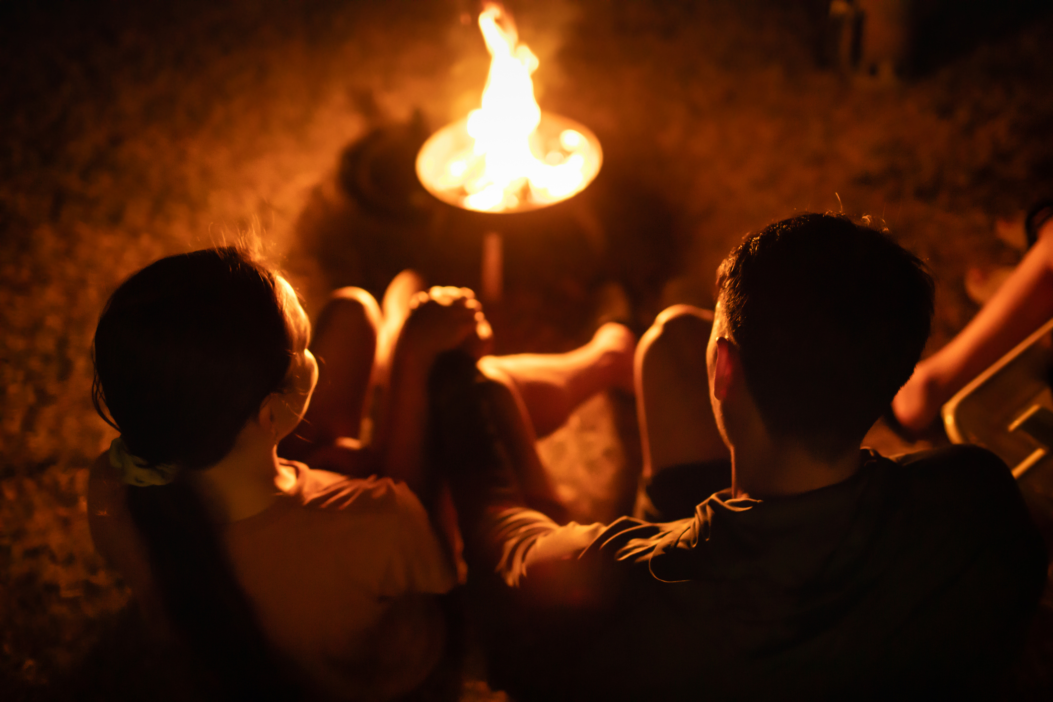 Couple by Firepit